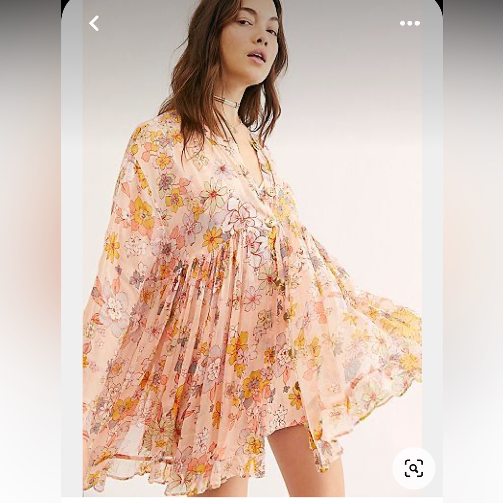 Free people mini dress/tunic with matching liner